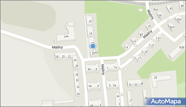 Sosnowiec, Maliny Mariana, 10, mapa Sosnowca