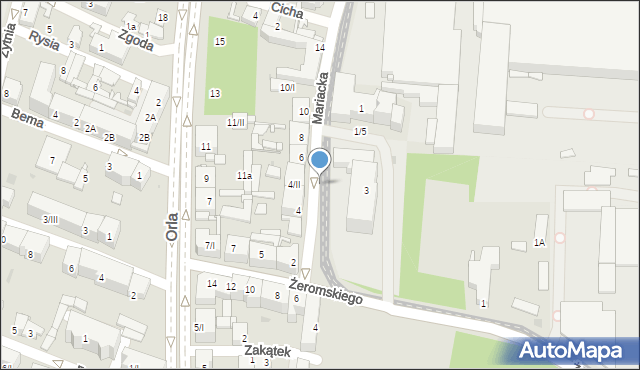 Sosnowiec, Mariacka, 4ii, mapa Sosnowca
