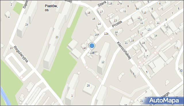Sosnowiec, Matki Kierocińskiej Teresy, 14E, mapa Sosnowca