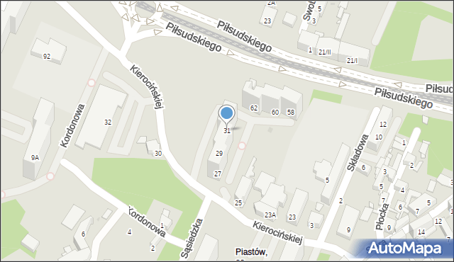 Sosnowiec, Matki Kierocińskiej Teresy, 31, mapa Sosnowca