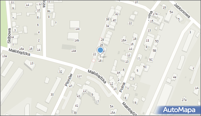 Sosnowiec, Małobądzka, 20, mapa Sosnowca