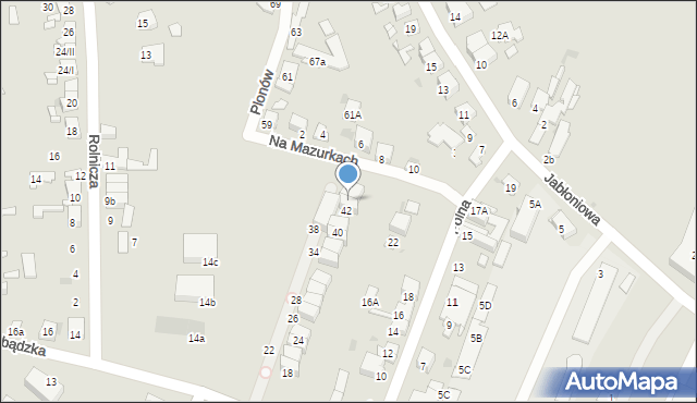 Sosnowiec, Małobądzka, 44, mapa Sosnowca