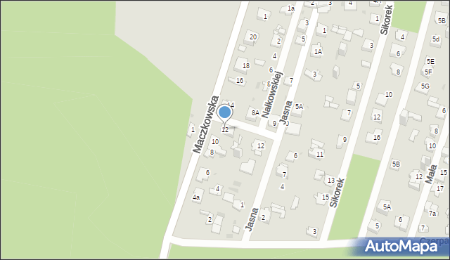 Sosnowiec, Maczkowska, 12, mapa Sosnowca
