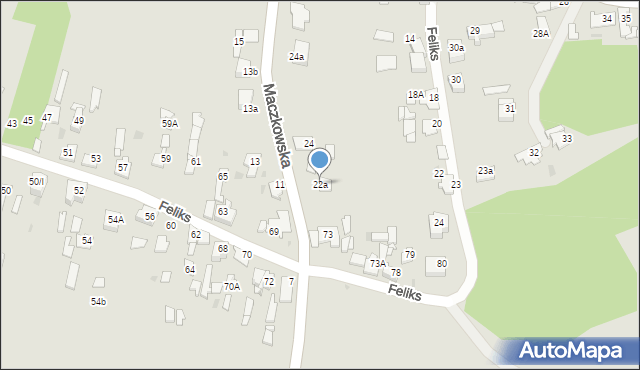 Sosnowiec, Maczkowska, 22a, mapa Sosnowca