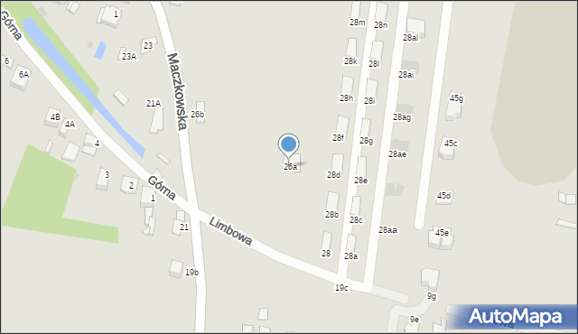 Sosnowiec, Maczkowska, 26a, mapa Sosnowca