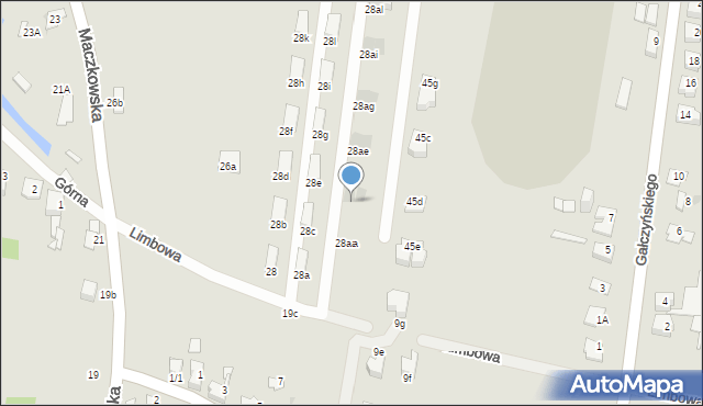 Sosnowiec, Maczkowska, 28ac, mapa Sosnowca