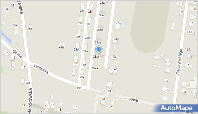Sosnowiec, Maczkowska, 28ad, mapa Sosnowca