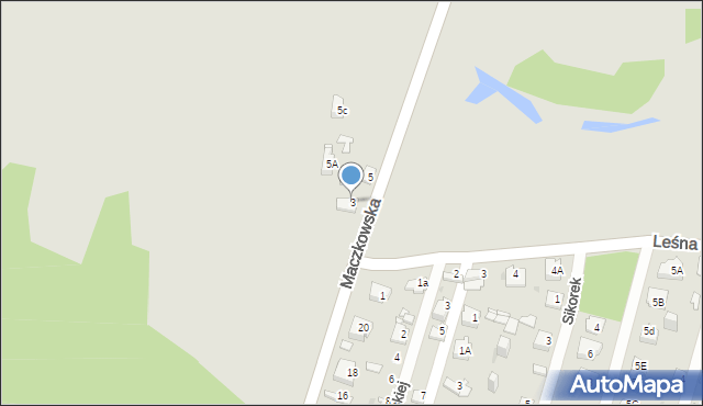 Sosnowiec, Maczkowska, 3, mapa Sosnowca