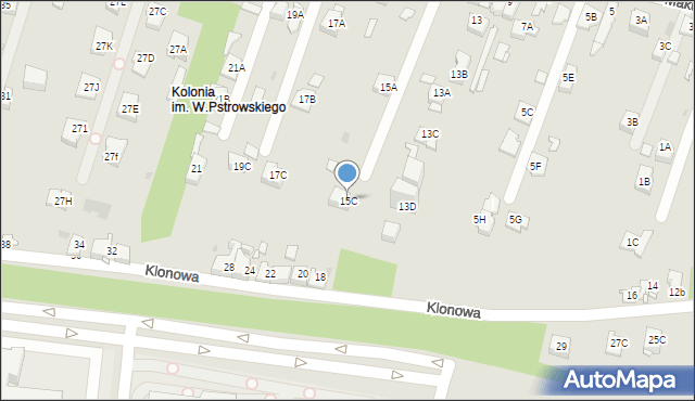 Sosnowiec, Makuszyńskiego Kornela, 15C, mapa Sosnowca