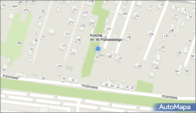 Sosnowiec, Makuszyńskiego Kornela, 21C, mapa Sosnowca