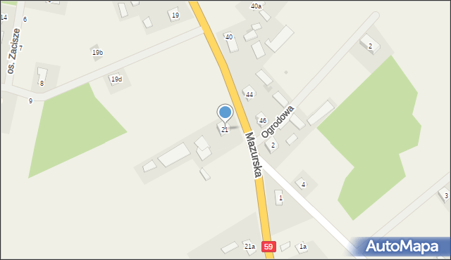 Spychowo, Mazurska, 21, mapa Spychowo