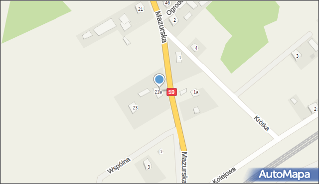 Spychowo, Mazurska, 23a, mapa Spychowo
