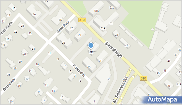 Śrem, Makuszyńskiego Kornela, 2E, mapa Śrem