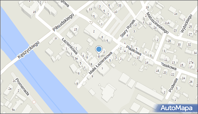 Śrem, Mała Łazienkowa, 4, mapa Śrem