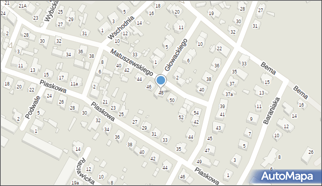 Śrem, Matuszewskiego Seweryna, dr., 48, mapa Śrem