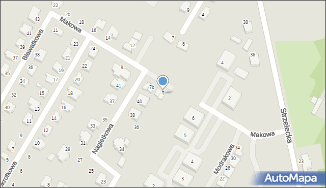 Środa Wielkopolska, Makowa, 7, mapa Środa Wielkopolska