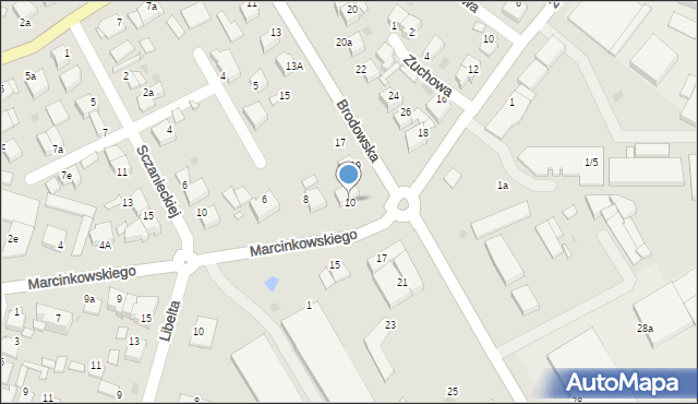 Środa Wielkopolska, Marcinkowskiego Karola, 10, mapa Środa Wielkopolska