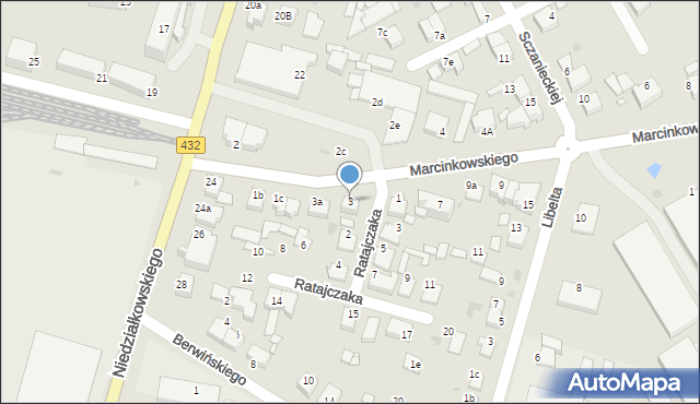 Środa Wielkopolska, Marcinkowskiego Karola, 3, mapa Środa Wielkopolska