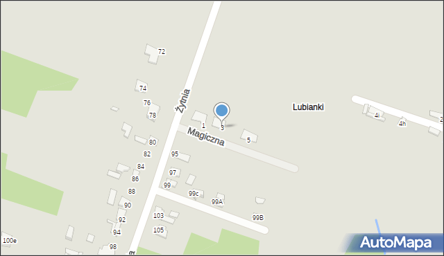 Starachowice, Magiczna, 3, mapa Starachowic