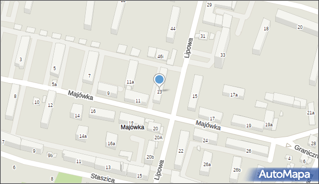 Starachowice, Majówka, 13, mapa Starachowic