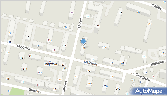 Starachowice, Majówka, 15, mapa Starachowic