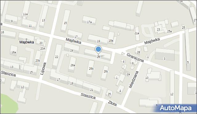Starachowice, Majówka, 26, mapa Starachowic