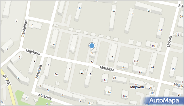 Starachowice, Majówka, 5, mapa Starachowic