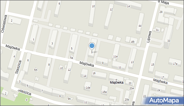 Starachowice, Majówka, 7, mapa Starachowic