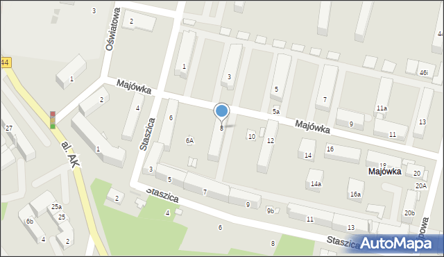 Starachowice, Majówka, 8, mapa Starachowic