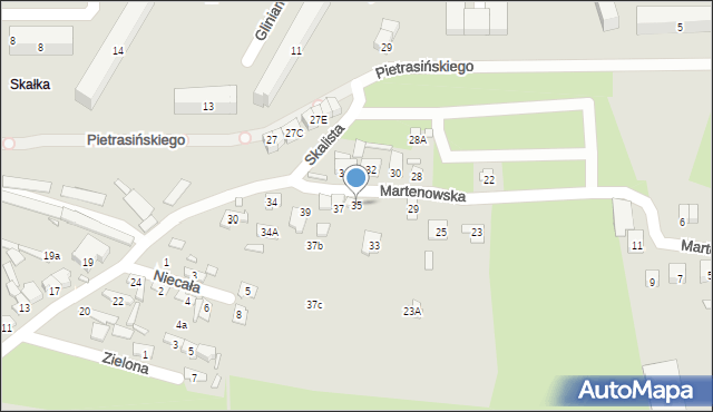 Starachowice, Martenowska, 35, mapa Starachowic