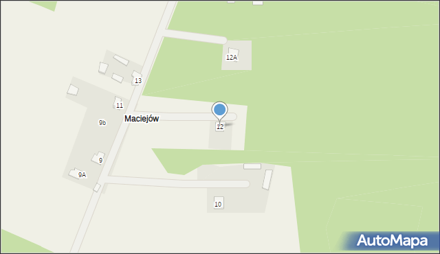 Starawieś, Maciejów, 12, mapa Starawieś