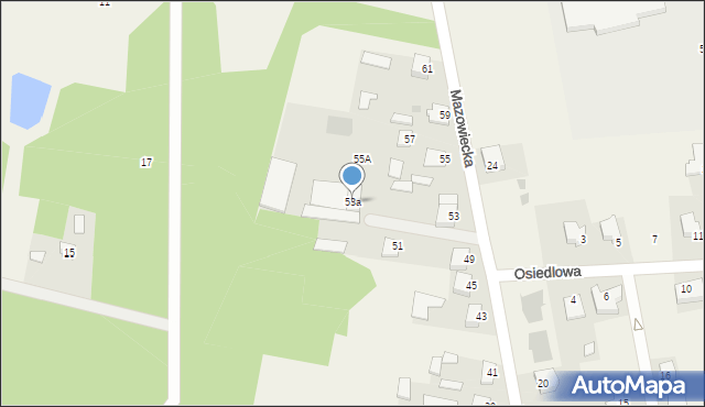 Stare Opole, Mazowiecka, 53a, mapa Stare Opole