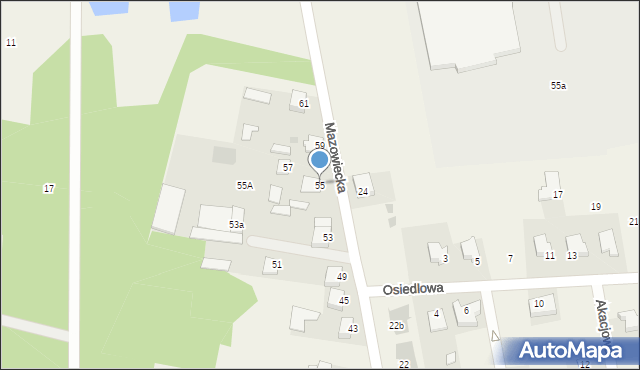 Stare Opole, Mazowiecka, 55, mapa Stare Opole