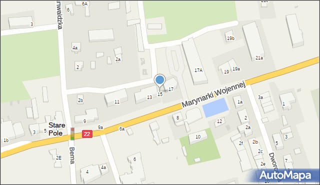 Stare Pole, Marynarki Wojennej, 15, mapa Stare Pole