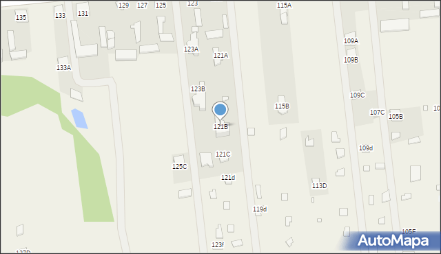 Stare Załubice, Mazowiecka, 121B, mapa Stare Załubice