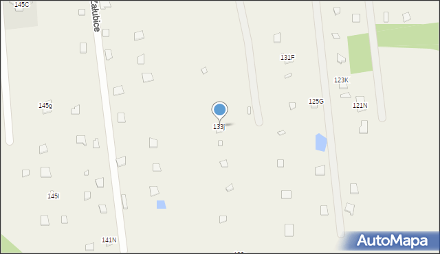 Stare Załubice, Mazowiecka, 133j, mapa Stare Załubice