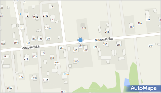 Stare Załubice, Mazowiecka, 163, mapa Stare Załubice
