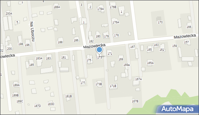 Stare Załubice, Mazowiecka, 173, mapa Stare Załubice