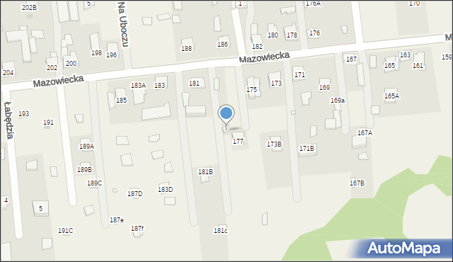 Stare Załubice, Mazowiecka, 179, mapa Stare Załubice