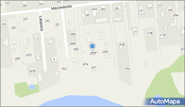 Stare Załubice, Mazowiecka, 187D, mapa Stare Załubice