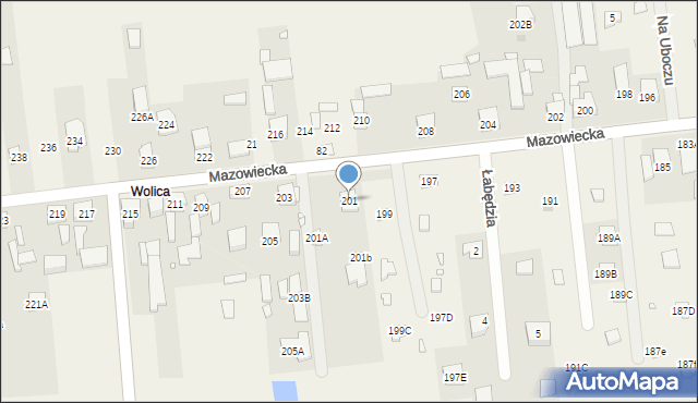 Stare Załubice, Mazowiecka, 201, mapa Stare Załubice