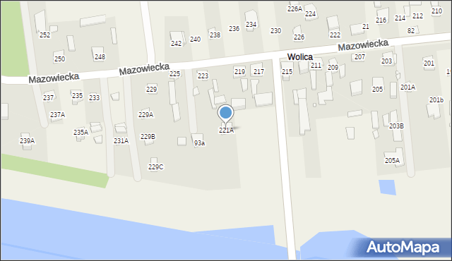 Stare Załubice, Mazowiecka, 221A, mapa Stare Załubice