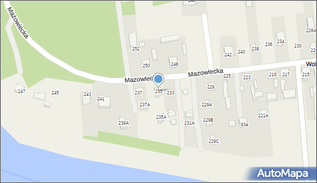 Stare Załubice, Mazowiecka, 235, mapa Stare Załubice