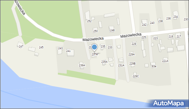 Stare Załubice, Mazowiecka, 237A, mapa Stare Załubice