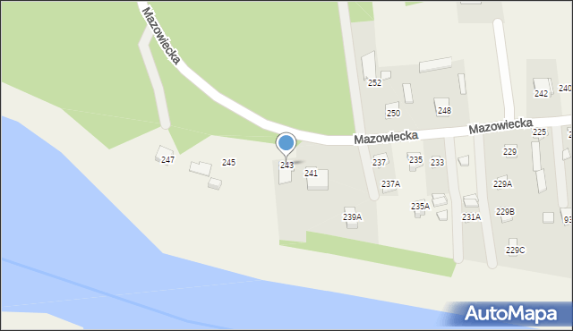 Stare Załubice, Mazowiecka, 243, mapa Stare Załubice