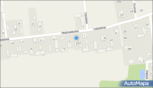 Stare Załubice, Mazowiecka, 3, mapa Stare Załubice