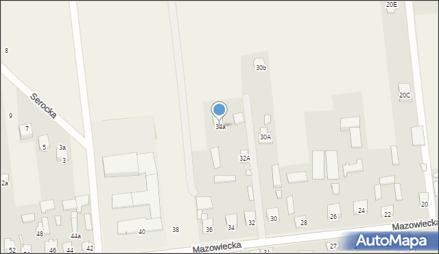 Stare Załubice, Mazowiecka, 34a, mapa Stare Załubice