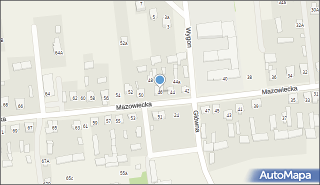 Stare Załubice, Mazowiecka, 46, mapa Stare Załubice