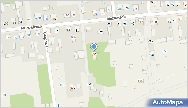 Stare Załubice, Mazowiecka, 79b, mapa Stare Załubice