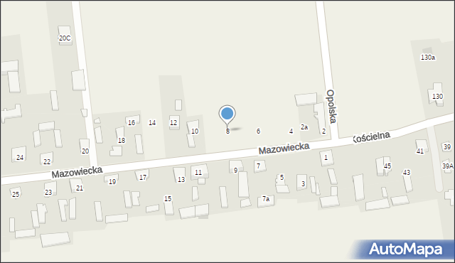 Stare Załubice, Mazowiecka, 8, mapa Stare Załubice